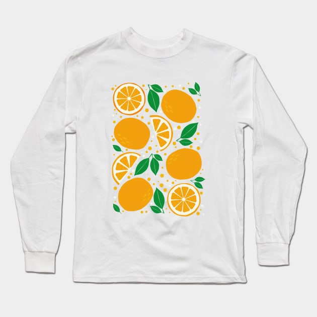 Oranges Long Sleeve T-Shirt by Blue-Banana